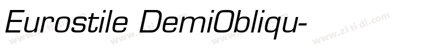 Eurostile DemiObliqu字体转换